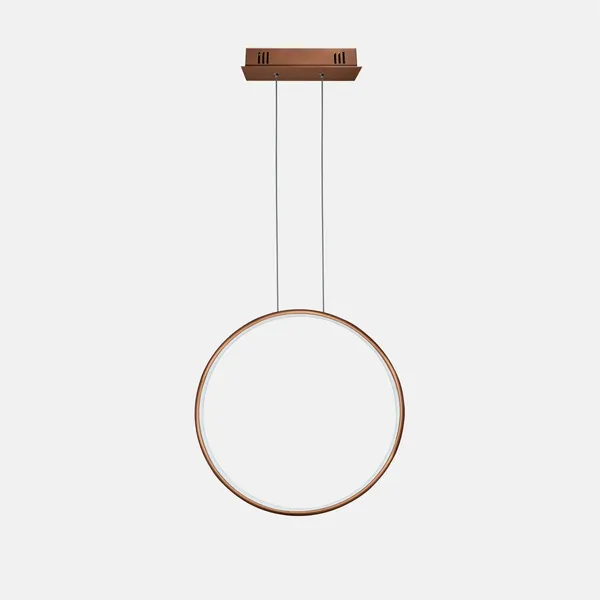 Lampa wisząca Ledowe Okręgi No.1 X 40cm 3k miedziana