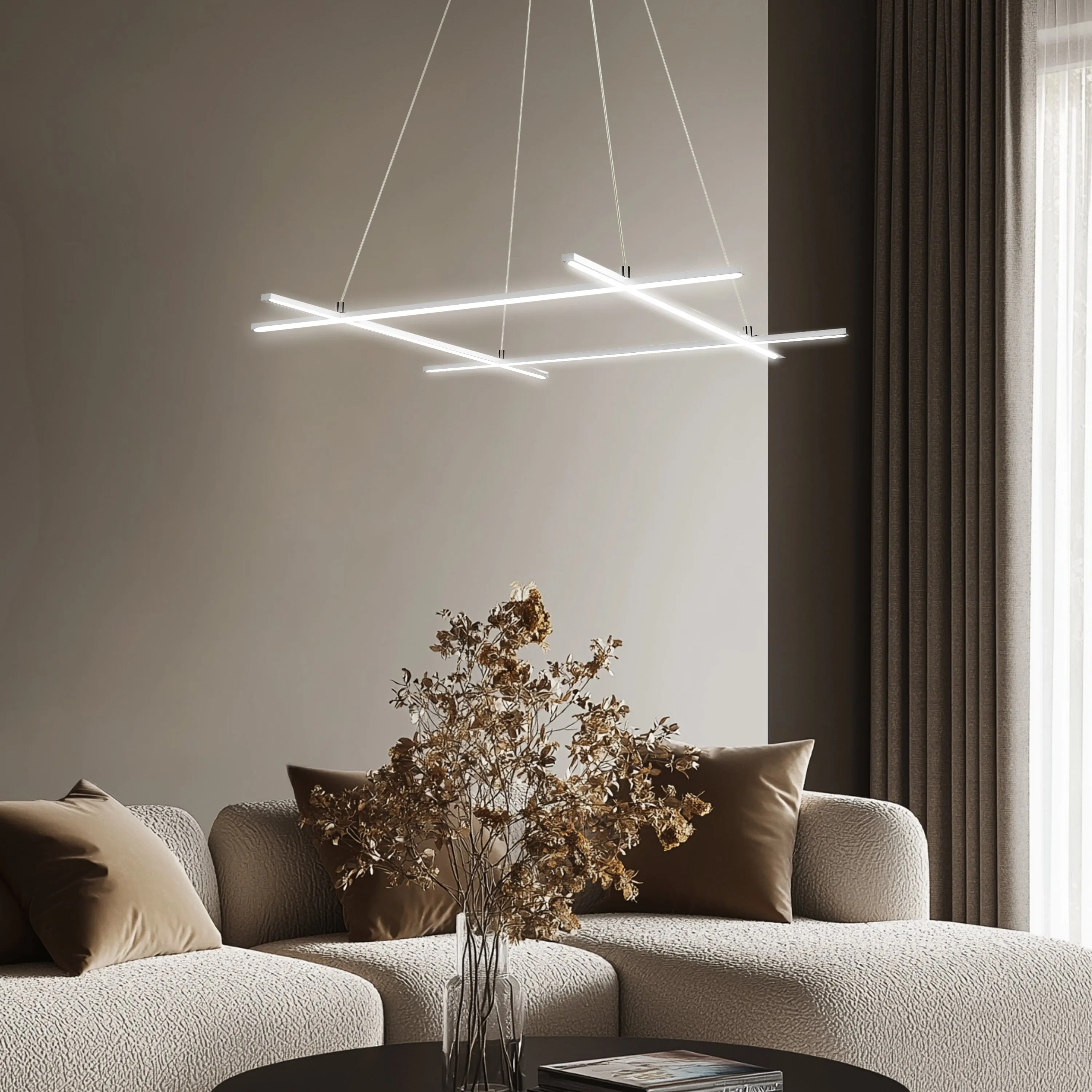 ANDROS LAMPA WISZĄCA 70X70 40W LED SREBRNY 4000K APETI - obrazek 4