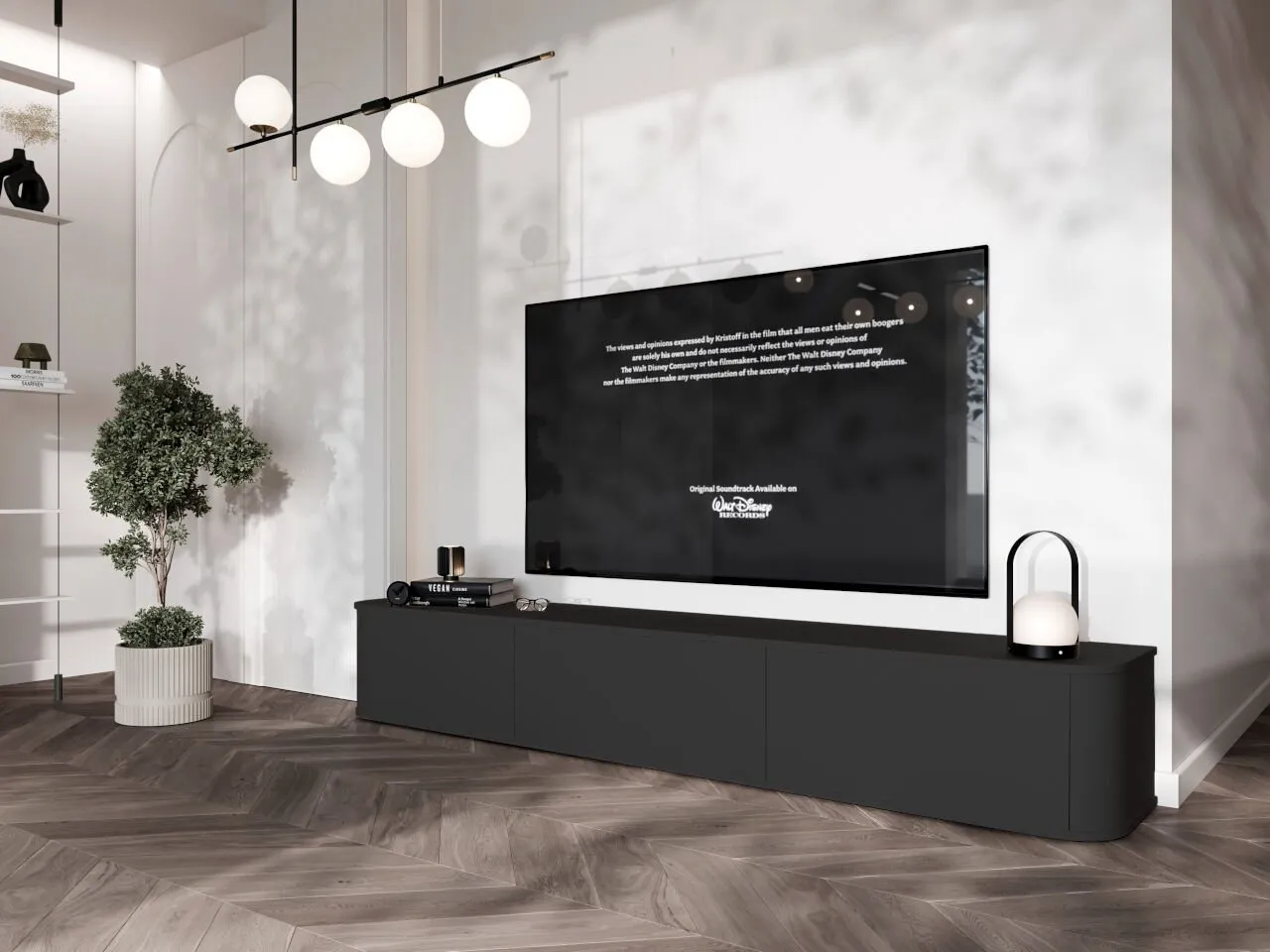 Komoda RTV AZELIO 215 czarny - obrazek 4