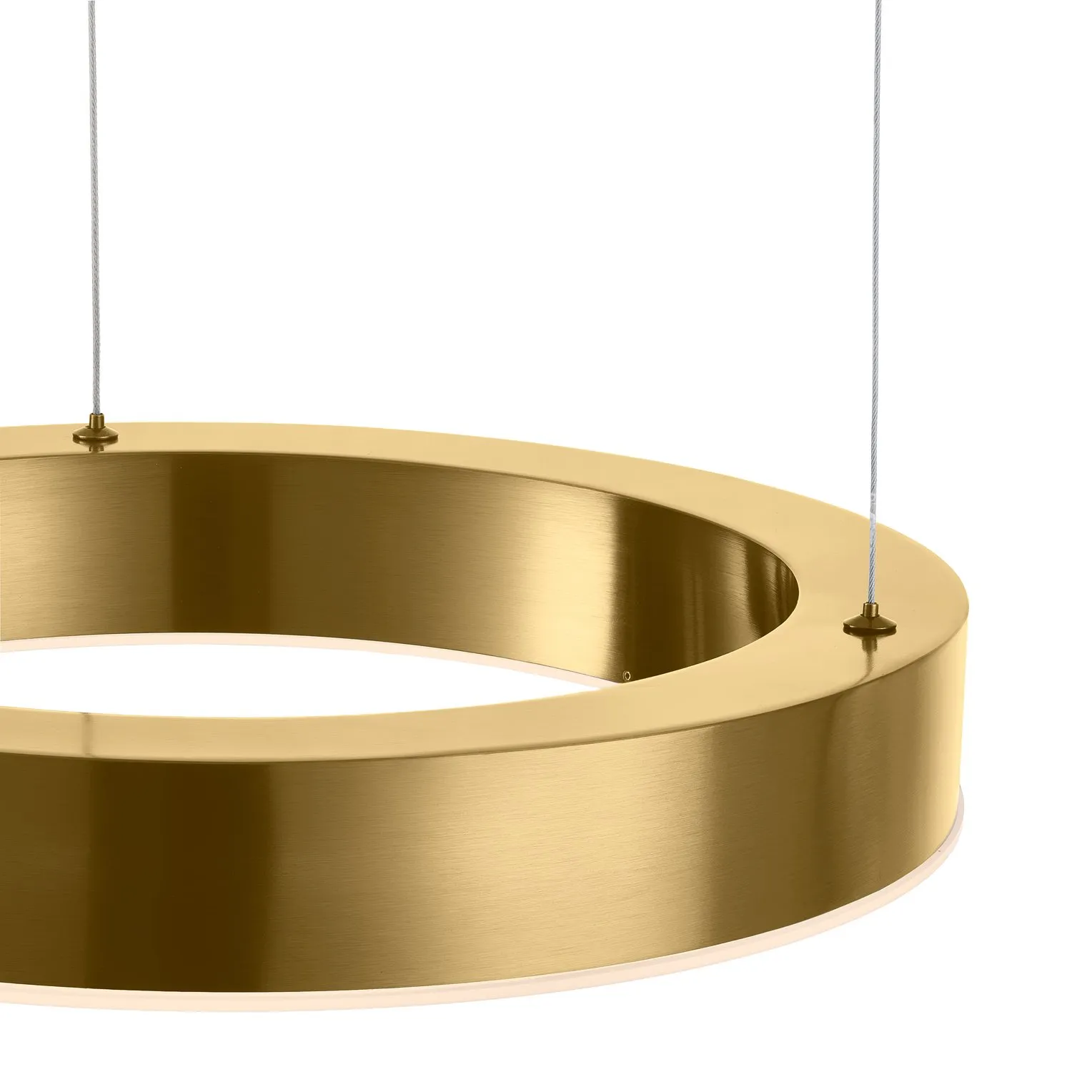 Lampa wisząca CIRCLE 40 cm - LED, ring mosiądz szczotkowany - obrazek 12