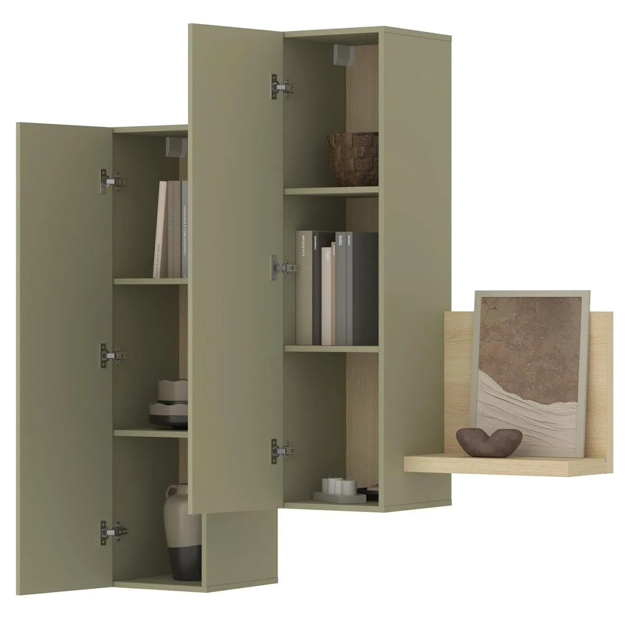 Witryna wisząca TABO BT04 dąb lindberg / eukaliptus - obrazek 6