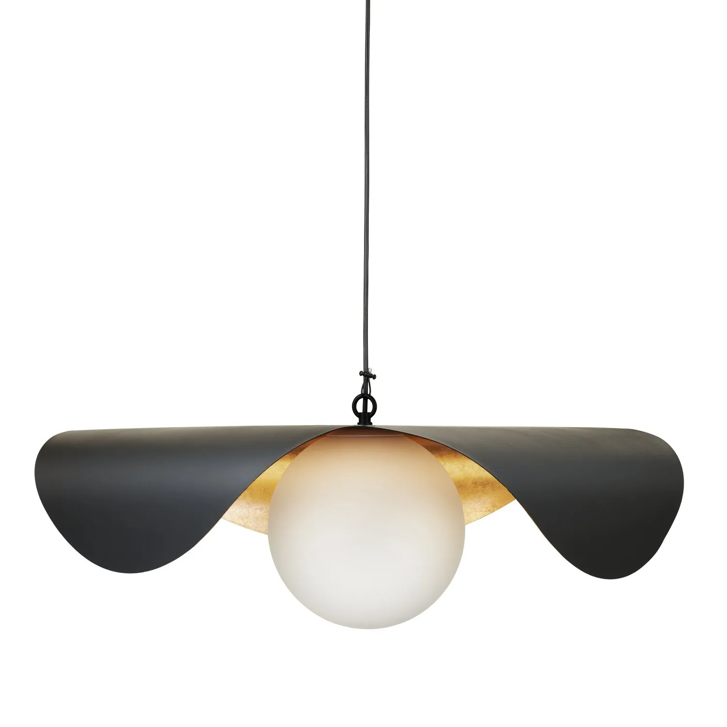 Lampa wisząca ENZO 80 cm - czarno złota - obrazek 16