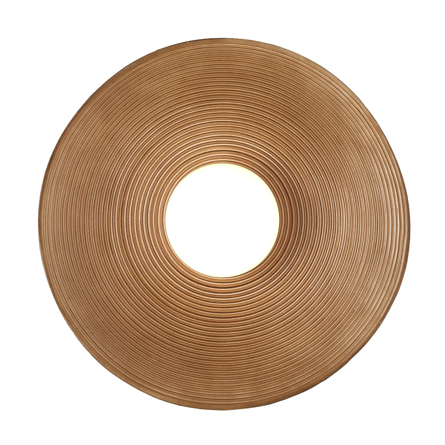 Lampa ścienna ILUSIONI 26 cm - okrągły kinkiet beżowy