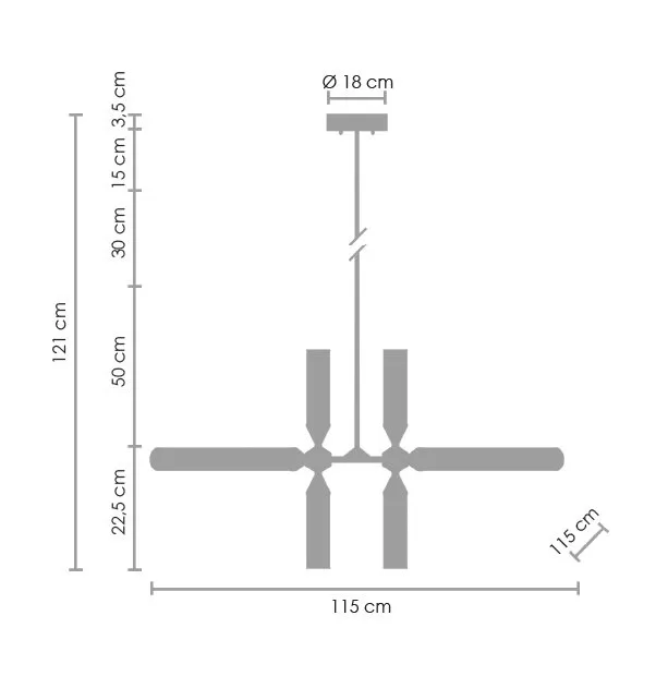 Lampa wisząca QUADRO-12 LED czarna mleczne szklane klosze - obrazek 10