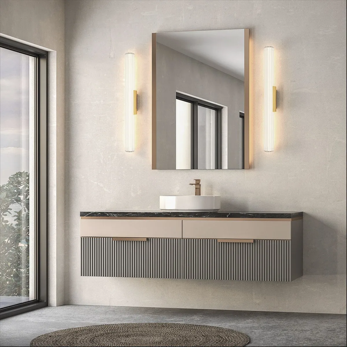 Kinkiet Linea 45 cm złoty LED CCT - obrazek 2