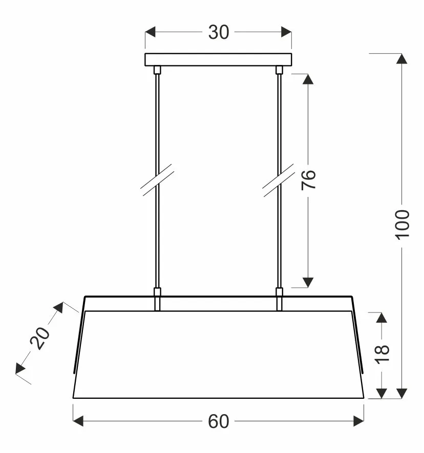 Milbury lampa sufitowa czarny 2x40W E27 abażur żółty - obrazek 3