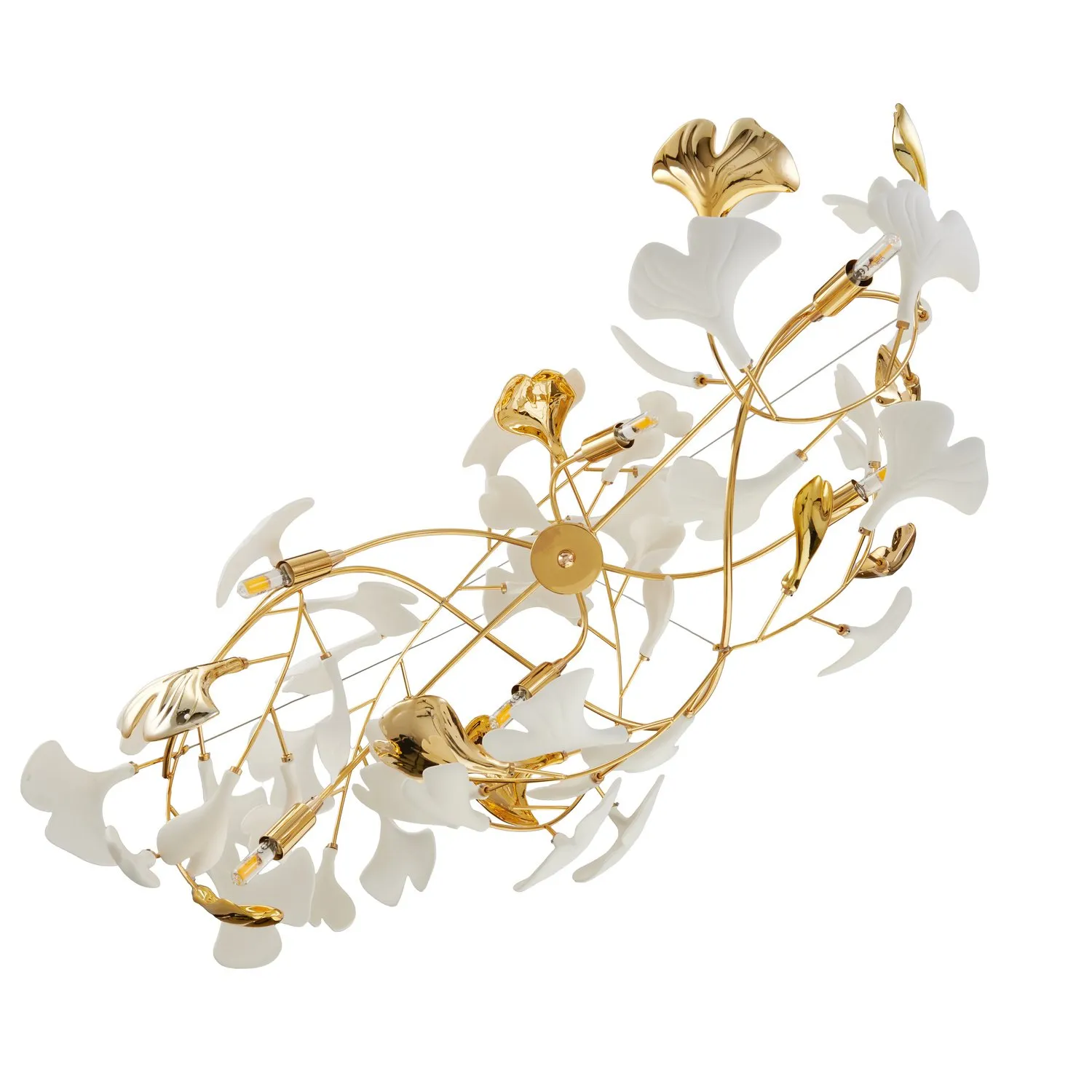 Lampa wisząca BOTANIKA GOLD 100 cm - złota, G9, regulowana, designerska - obrazek 13