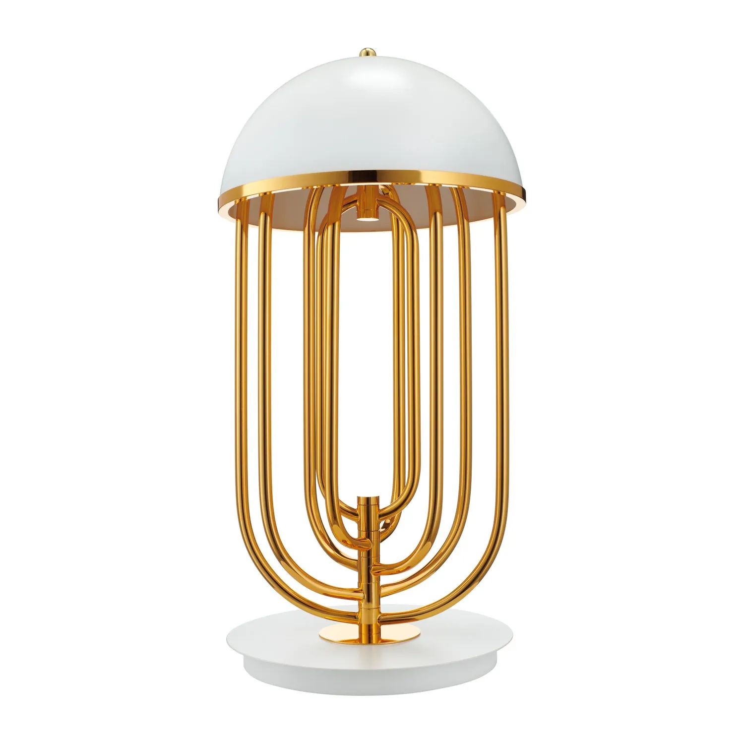 Lampa stołowa DOLCE VITA biało złota 60 cm - obrazek 3