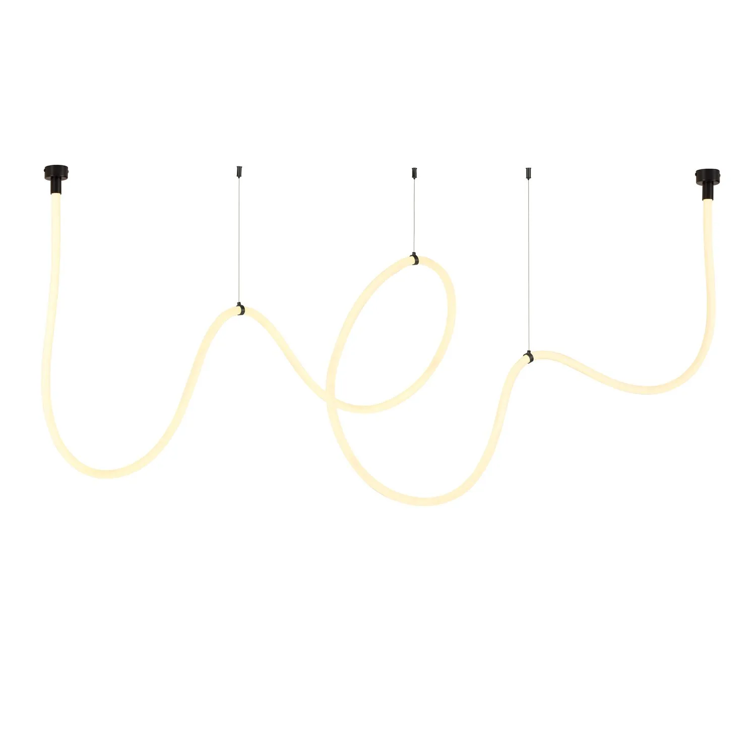 Lampa wisząca SNAKE LED wąż ledowy czarna 500 cm - obrazek 3