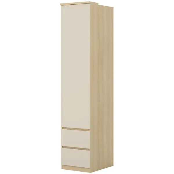 Regał z szufladami LERRA 95 dąb lindberg / beż piaskowy