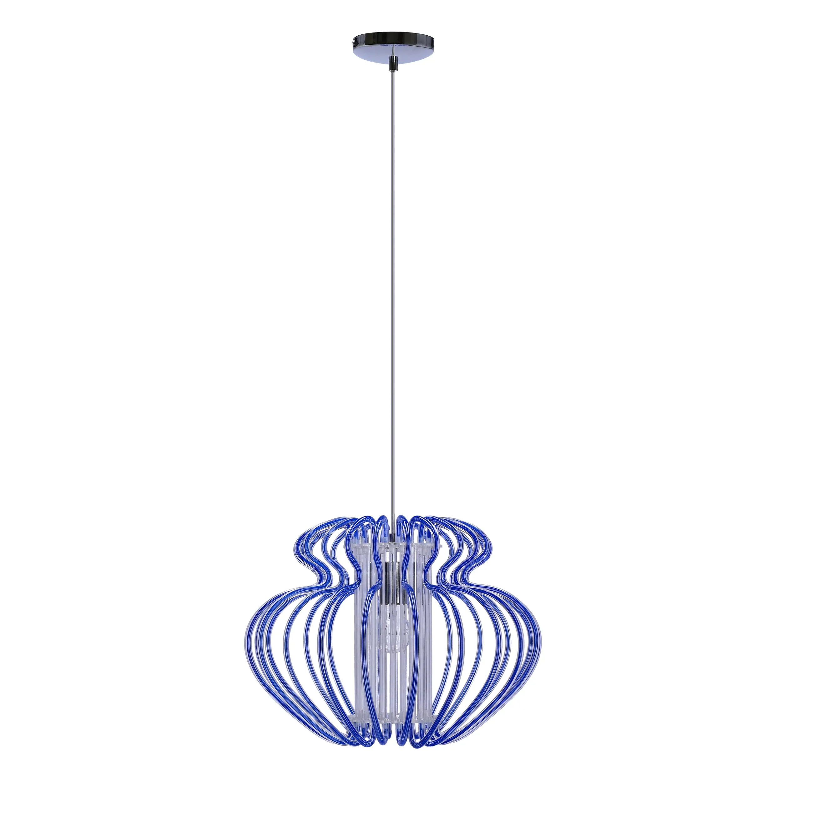 IMPERIA LAMPA WISZĄCA 1X60W E27 450X330 MAŁA NIEBIESKA PROMOCJA
