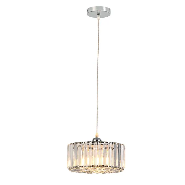 Okrągła lampa wisząca Vetro chrom 1xE27
