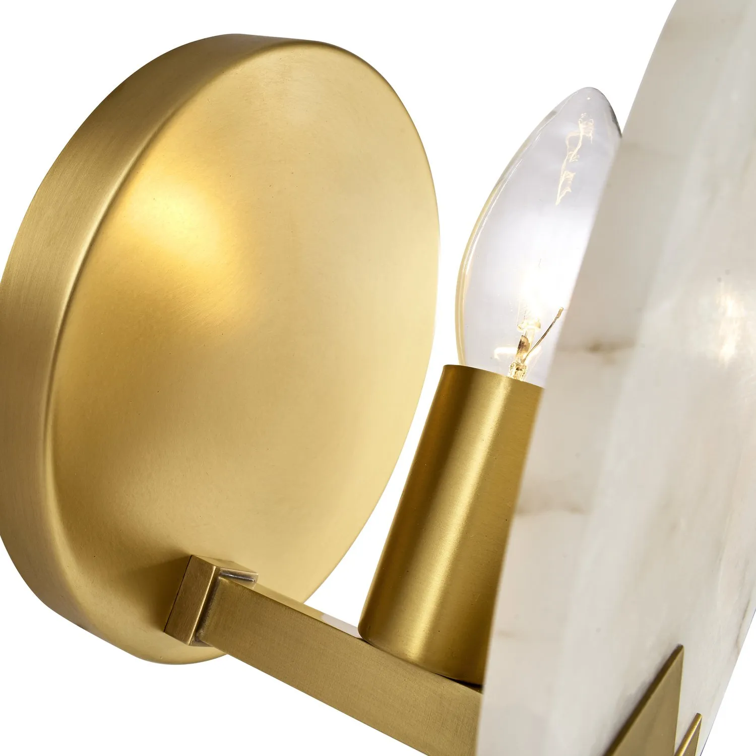 Lampa ścienna MARMO biały marmur i mosiądz 20cm - obrazek 7