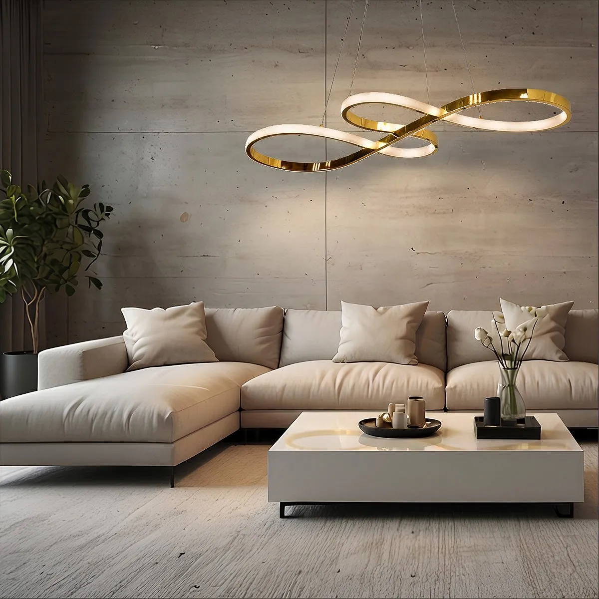 Lampa wisząca Infania złota LED CCT - obrazek 3