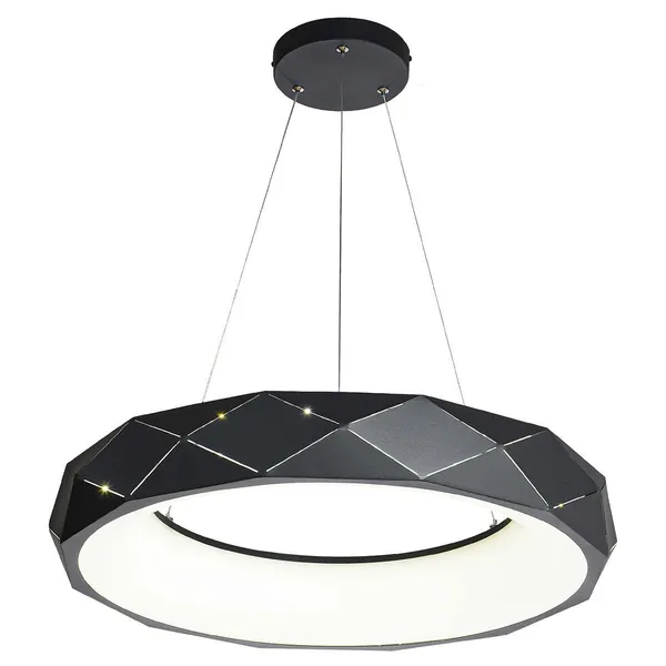 Lampa wisząca Reus czarna LED 4000K
