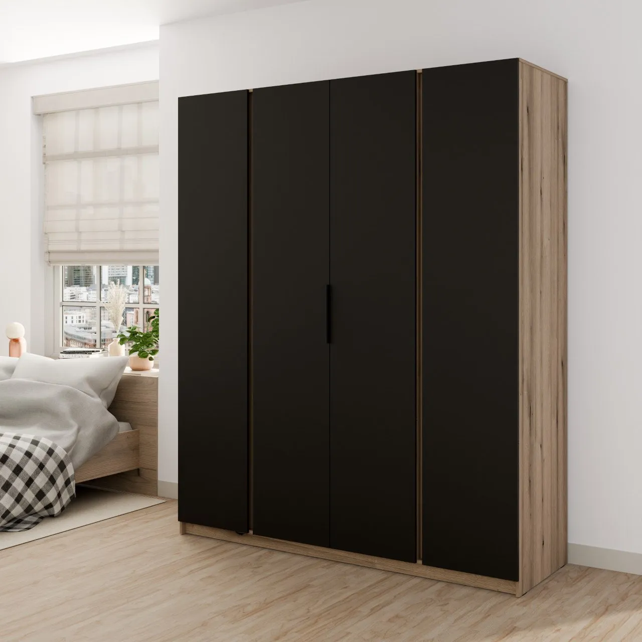 Szafa 200cm KAYA 07 dąb evoke / czarny - obrazek 4