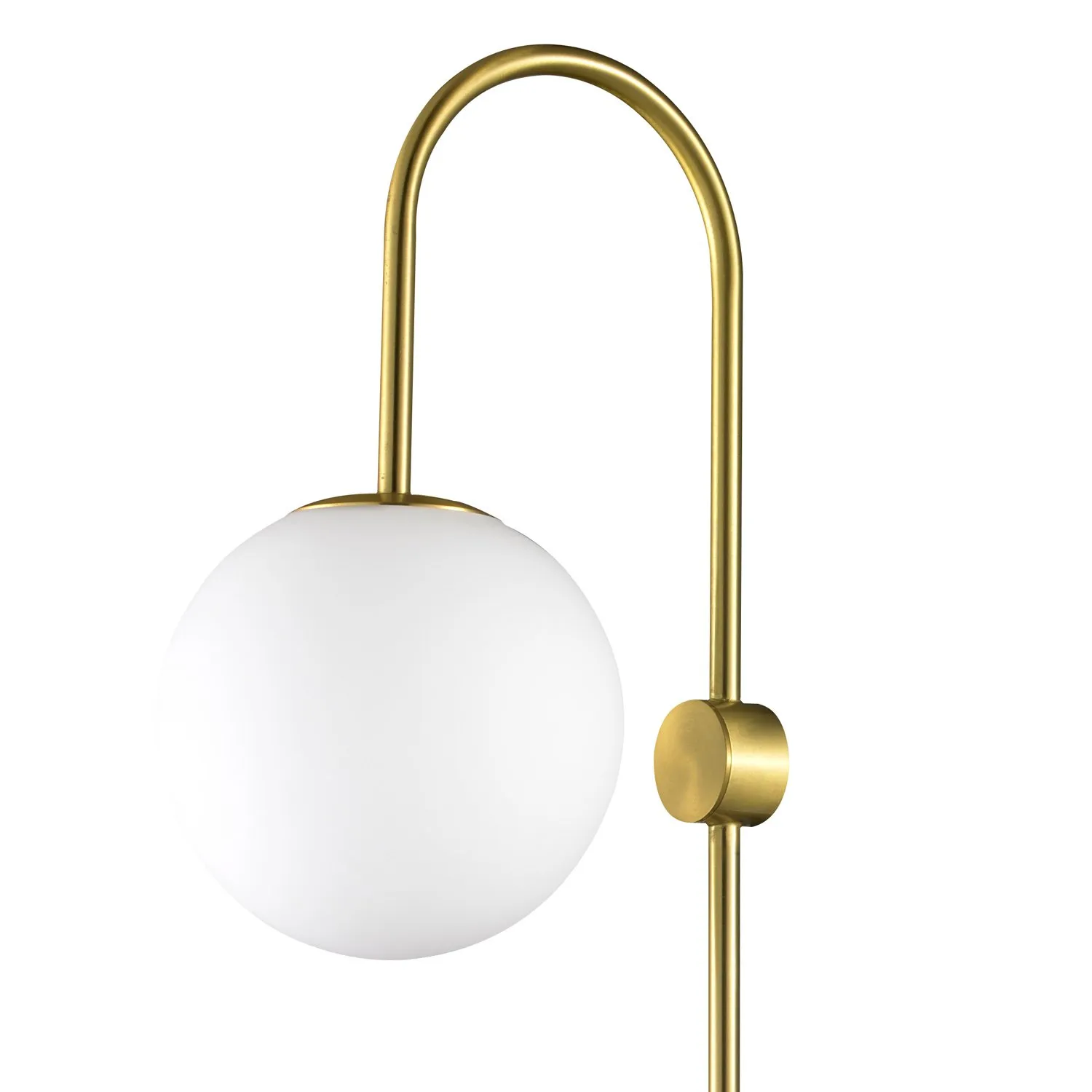 Lampa ścienna DANTE 78 cm - kinkiet złoty z białym kloszem - obrazek 6