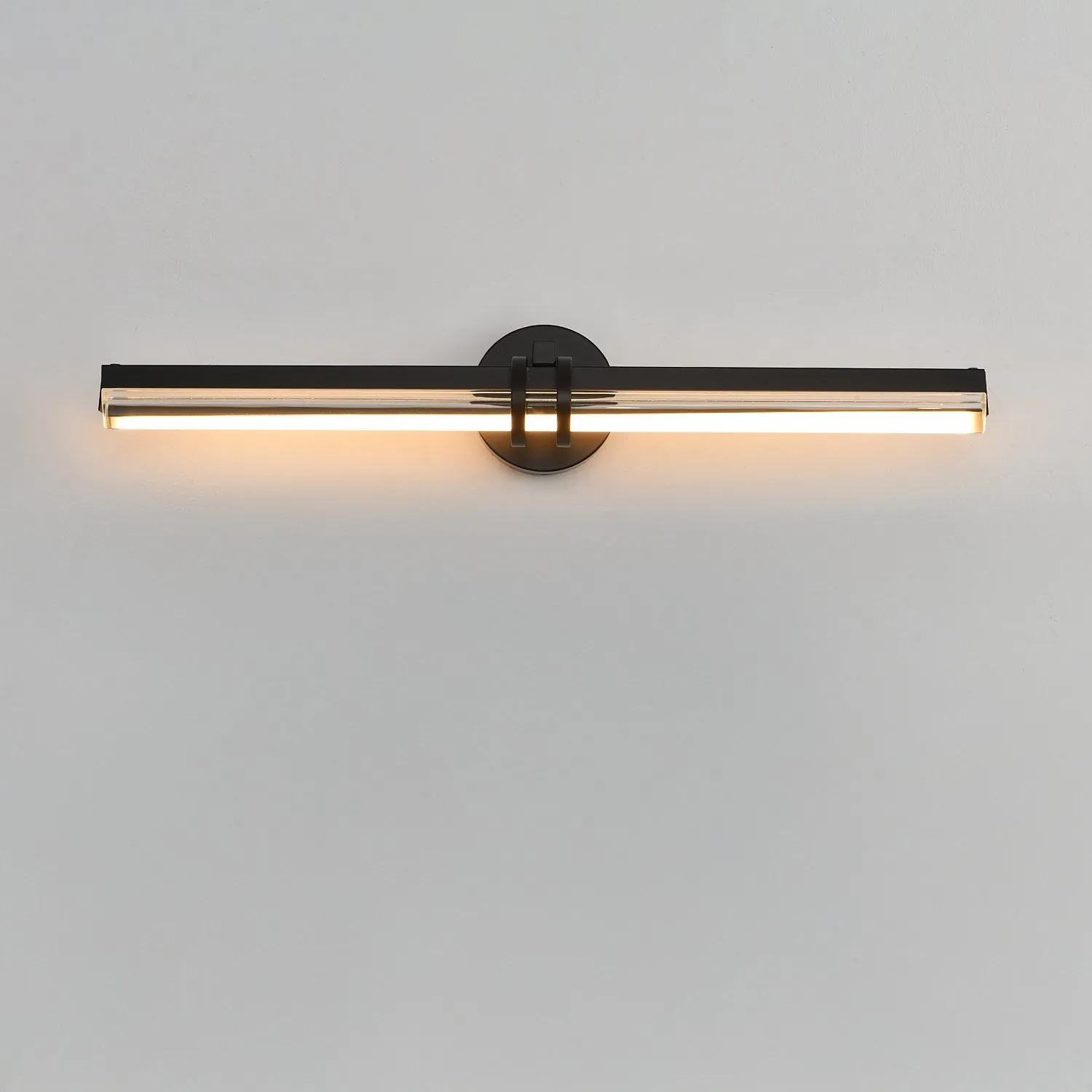 Lampa ścienna LOVELY LED 58 cm- czarno szklany kinkiet - obrazek 2