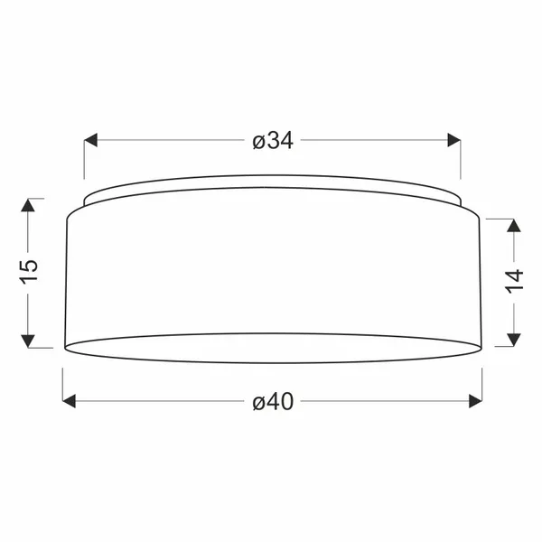 SALUT lampa sufitowa 40 2x40W E27 abażur beżowy