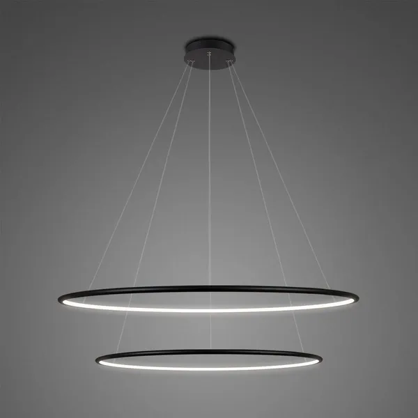 Lampa Ledowe Okręgi No.2 czarna 80cm 3k