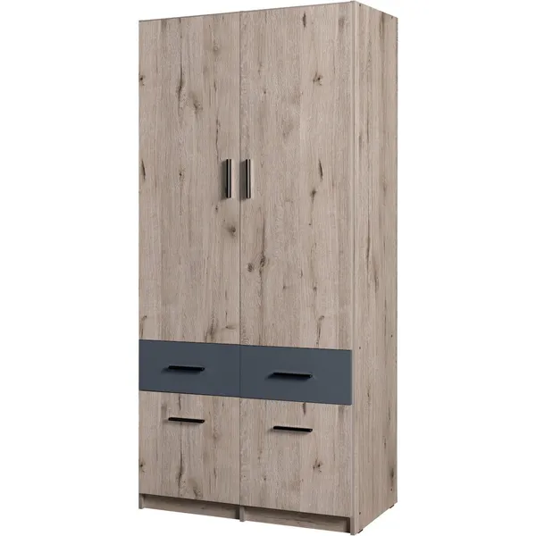 Szafa z szufladami 91cm PARMA 03 dąb wellington / grafit