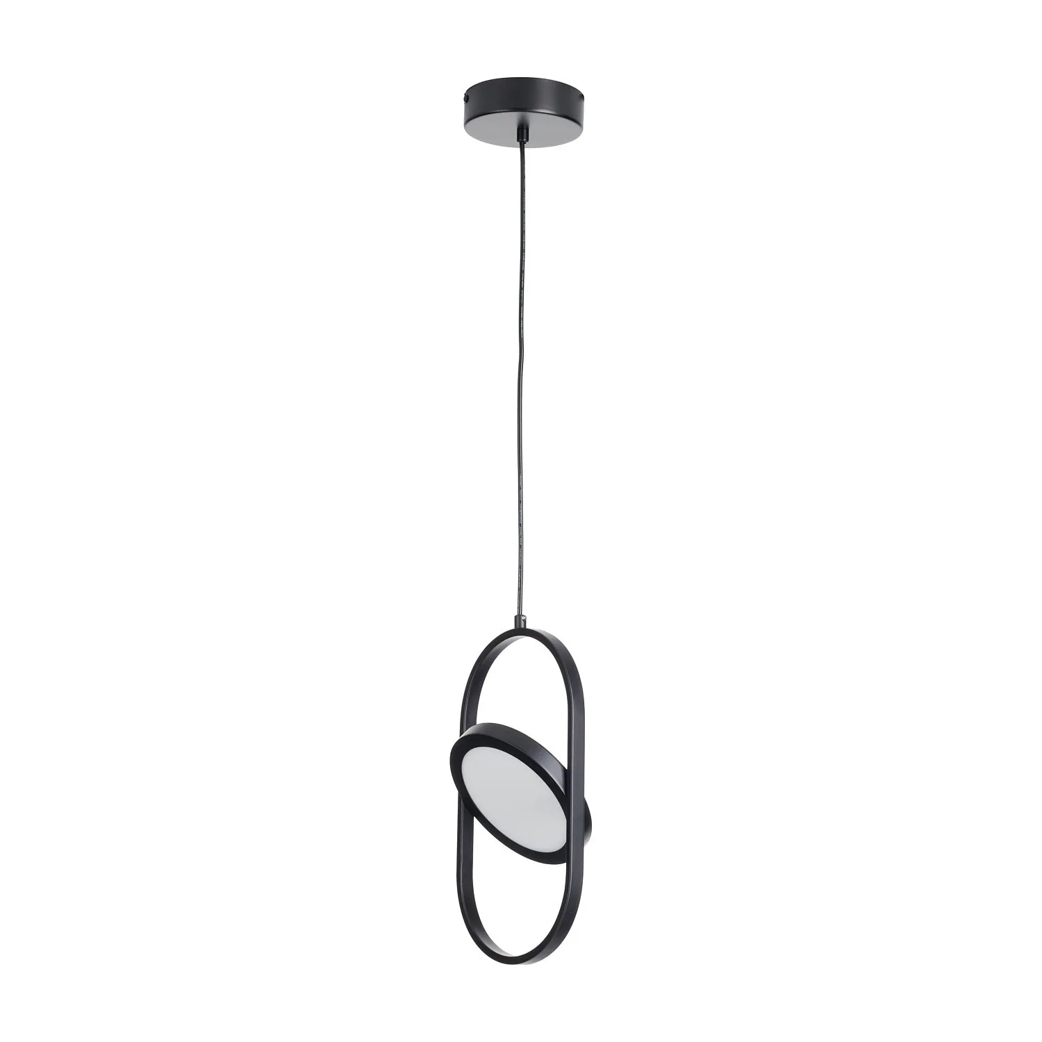 Lampa wisząca ELIPSE MINI, 32 cm - LED, czarna nowoczesna - obrazek 3