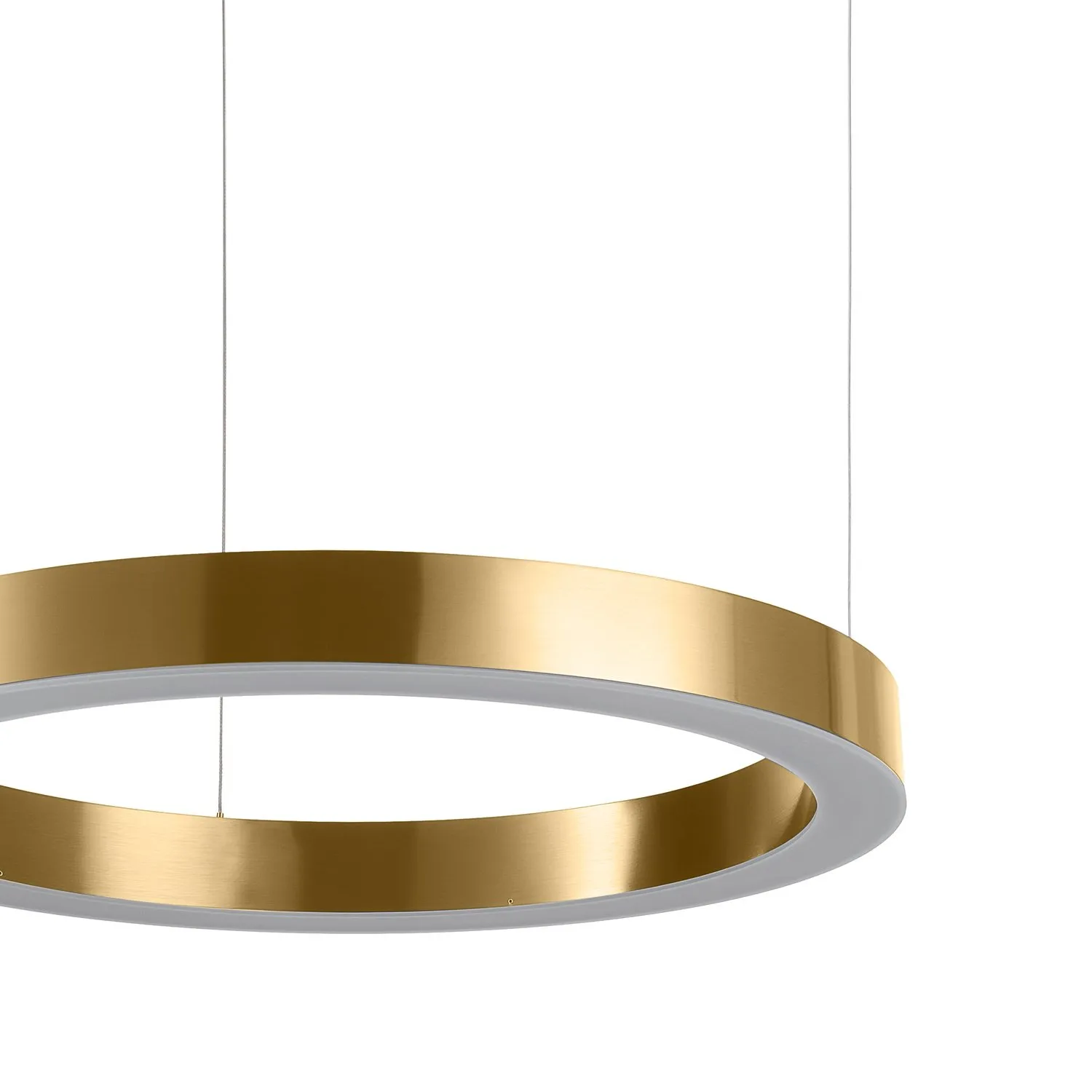 Lampa wisząca CIRCLE 60 cm - LED, ring mosiądz szczotkowany - obrazek 8