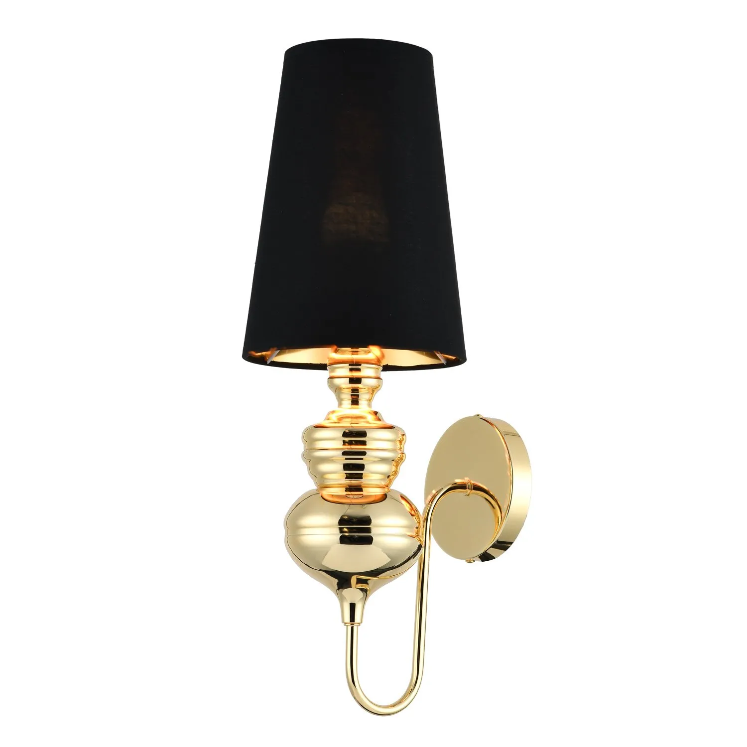 Lampa ścienna QUEEN złoto czarna 18 cm - obrazek 2