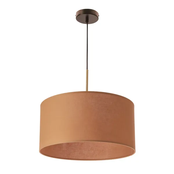 VANTI lampa wisząca sufitowa 1x40W E27 czarna oprawa abażur brzoskwiniowy nowoczesna pastelowa do salonu sypialni kuchni jadalni pokój młodzieżowy