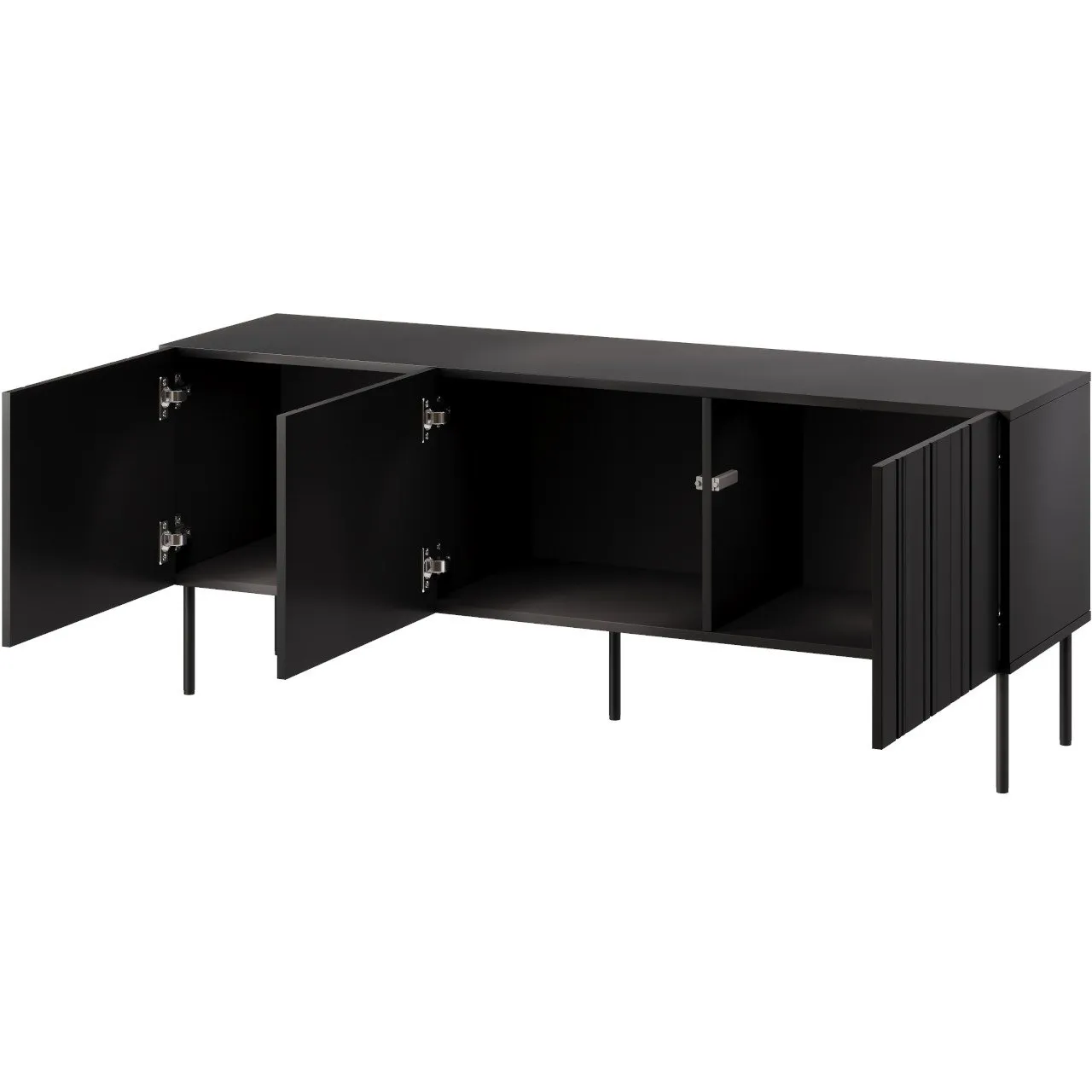 Komoda RTV ISOLA 150 czarny mat - obrazek 2