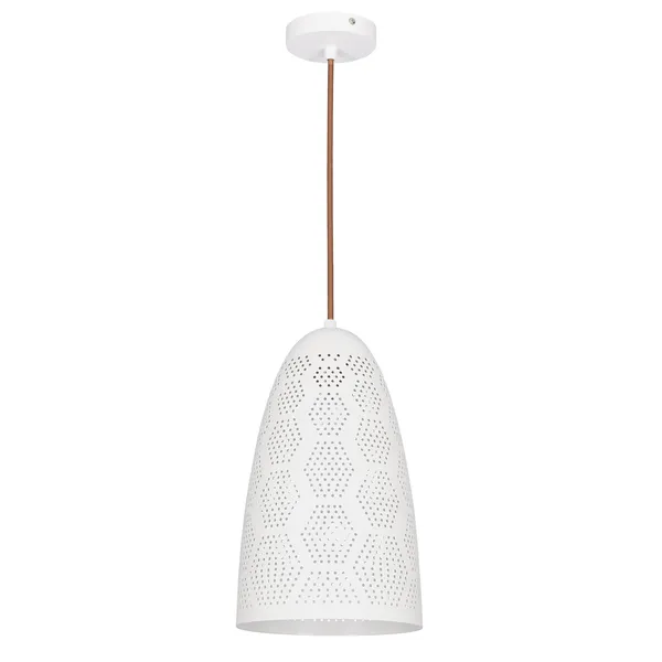 BENE LAMPA WISZĄCA 20/33 STOŻEK 1X60W E27 AŻUROWY BIAŁY