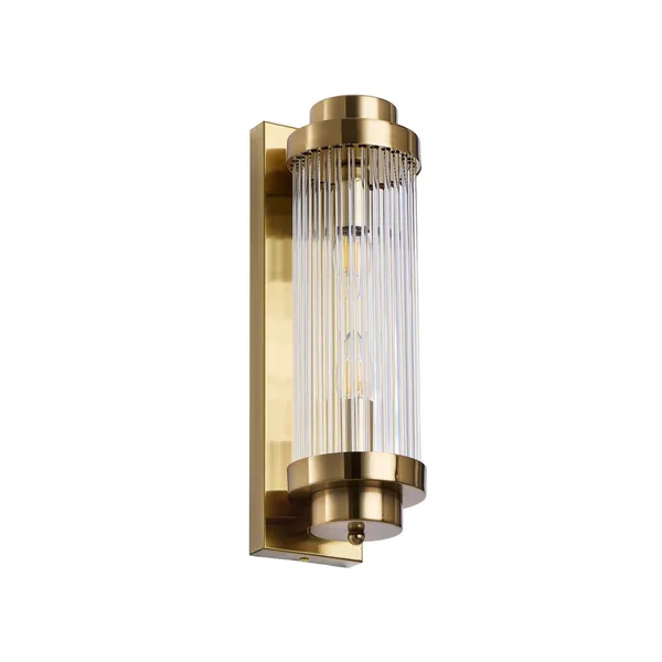 Lampa ścienna STELO 40 cm - kinkiet kryształowy LED, rama metalowa, złoty