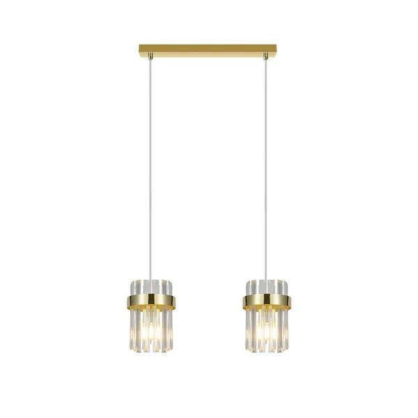 Lampa wisząca Vetro złota 2xE14