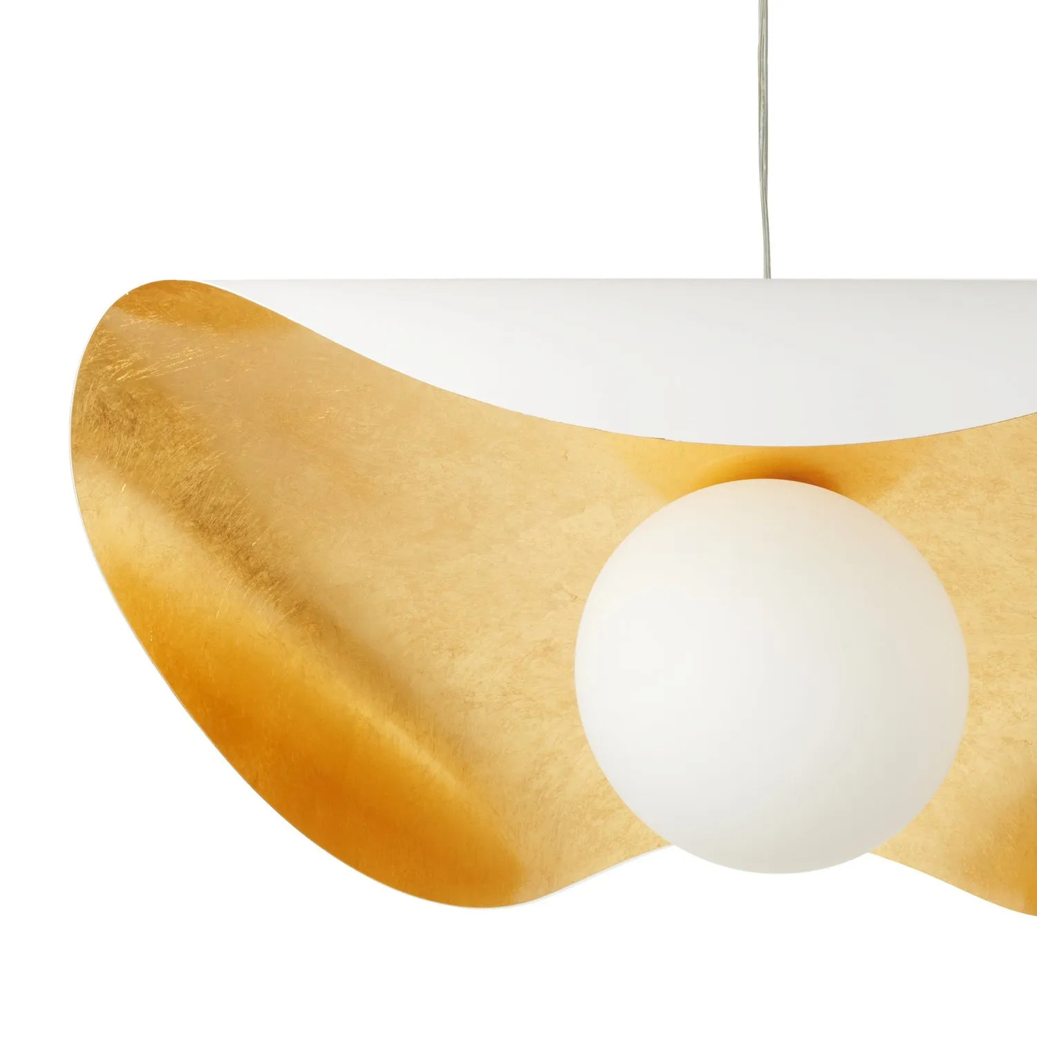 Lampa wisząca ENZO 80 cm - biało złota - obrazek 7