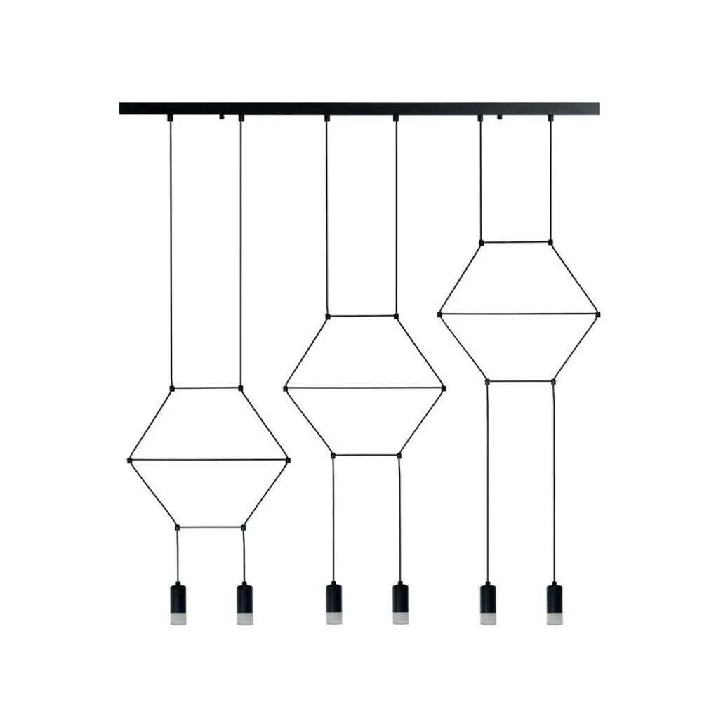 Lampa wisząca LINEA-6 LONG czarna 100 cm - obrazek 2