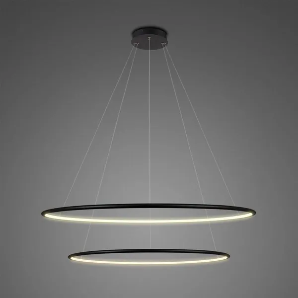 Lampa Ledowe Okręgi No.2 czarna 80cm 3k Dali