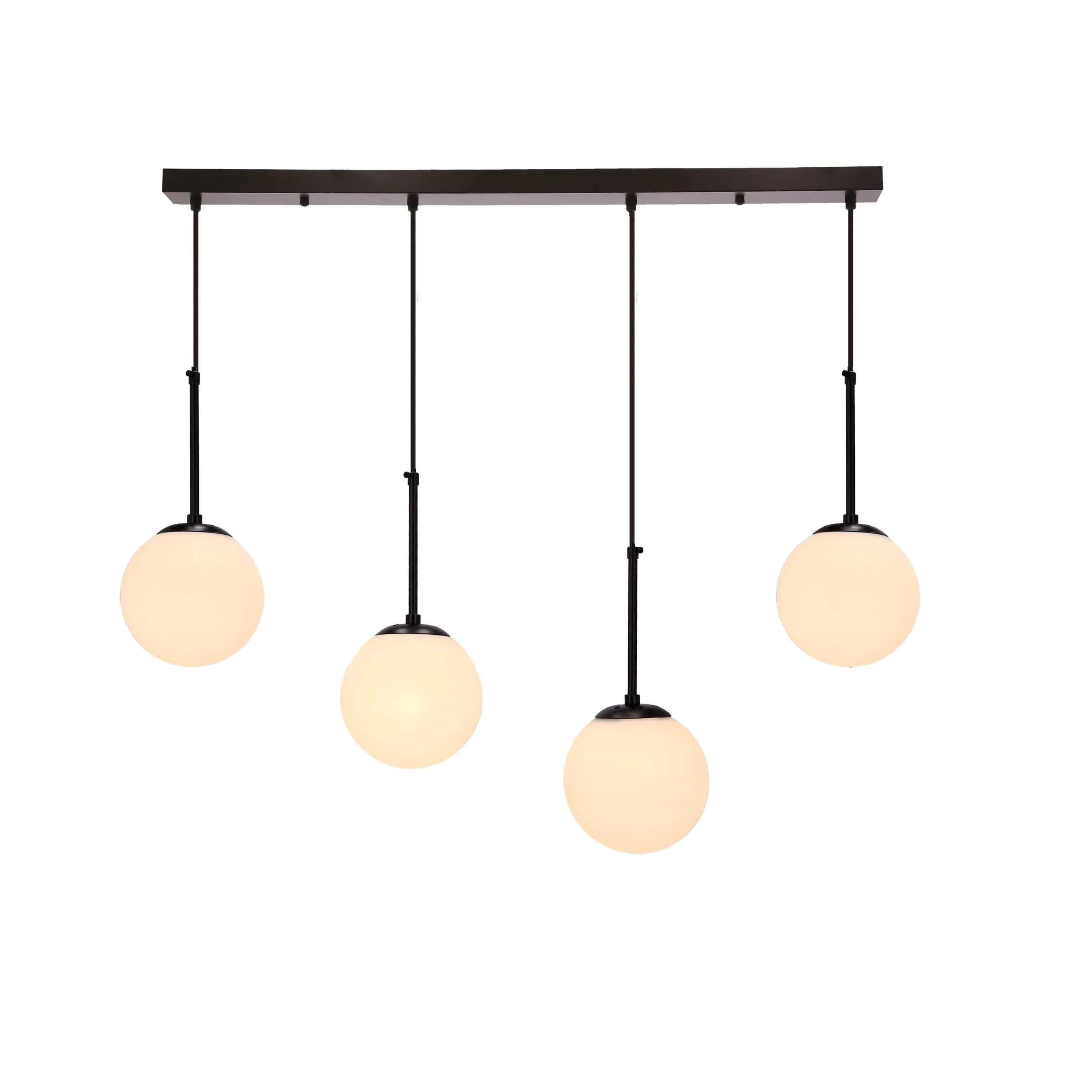 Pompei lampy wiszące czarny 4x4x40 e27 klosz biały - obrazek 3