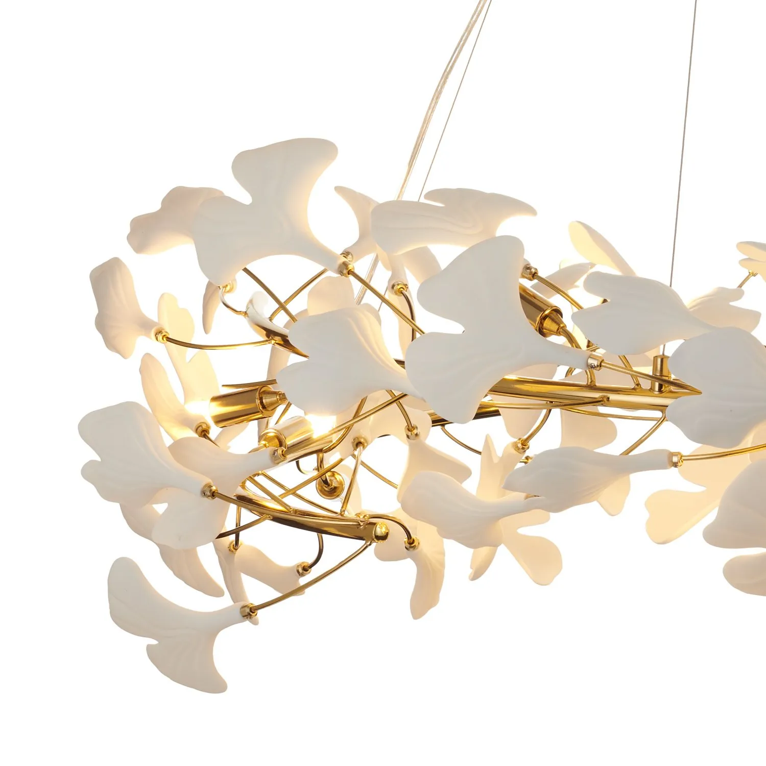 Lampa wisząca BOTANIKA 100 cm - złota, G9, regulowana, designerska - obrazek 8