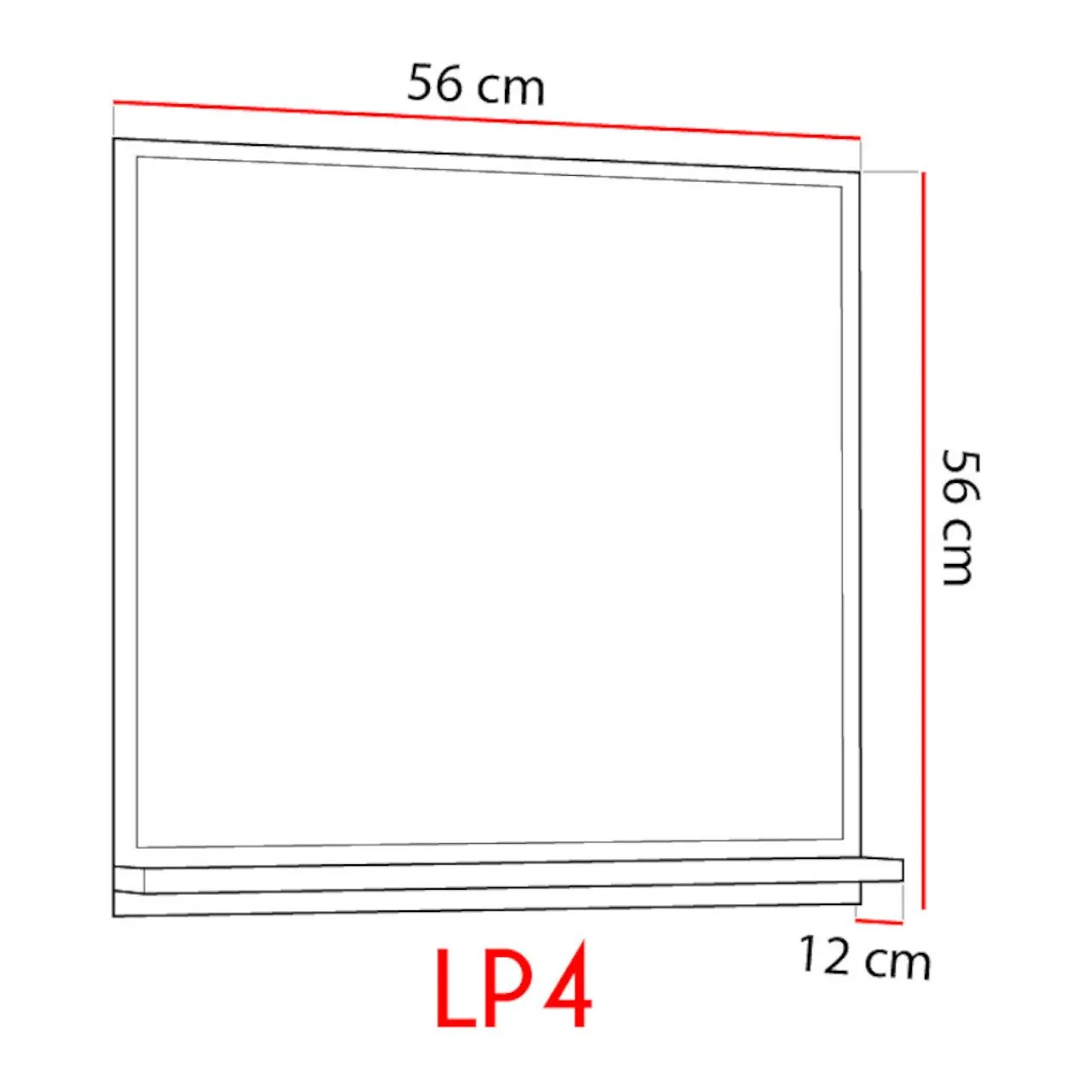 Lustro łazienkowe LUPO LP4 dąb artisan - obrazek 2