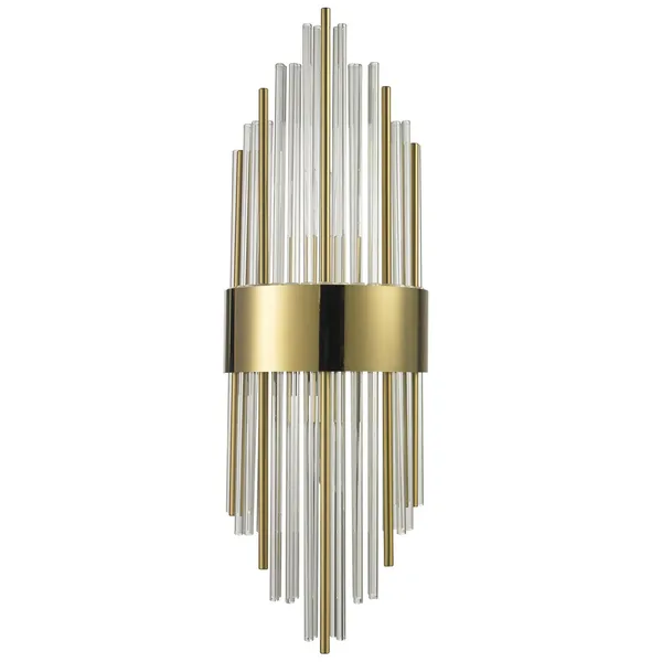 Lampa ścienna DRACO, 60 cm - kryształowo - złota, styl glamour