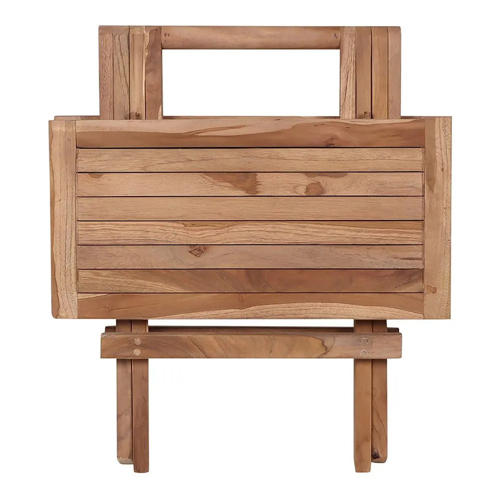 Stolik pomocniczy Bilbao 50x50cm naturalny tekowy - obrazek 11