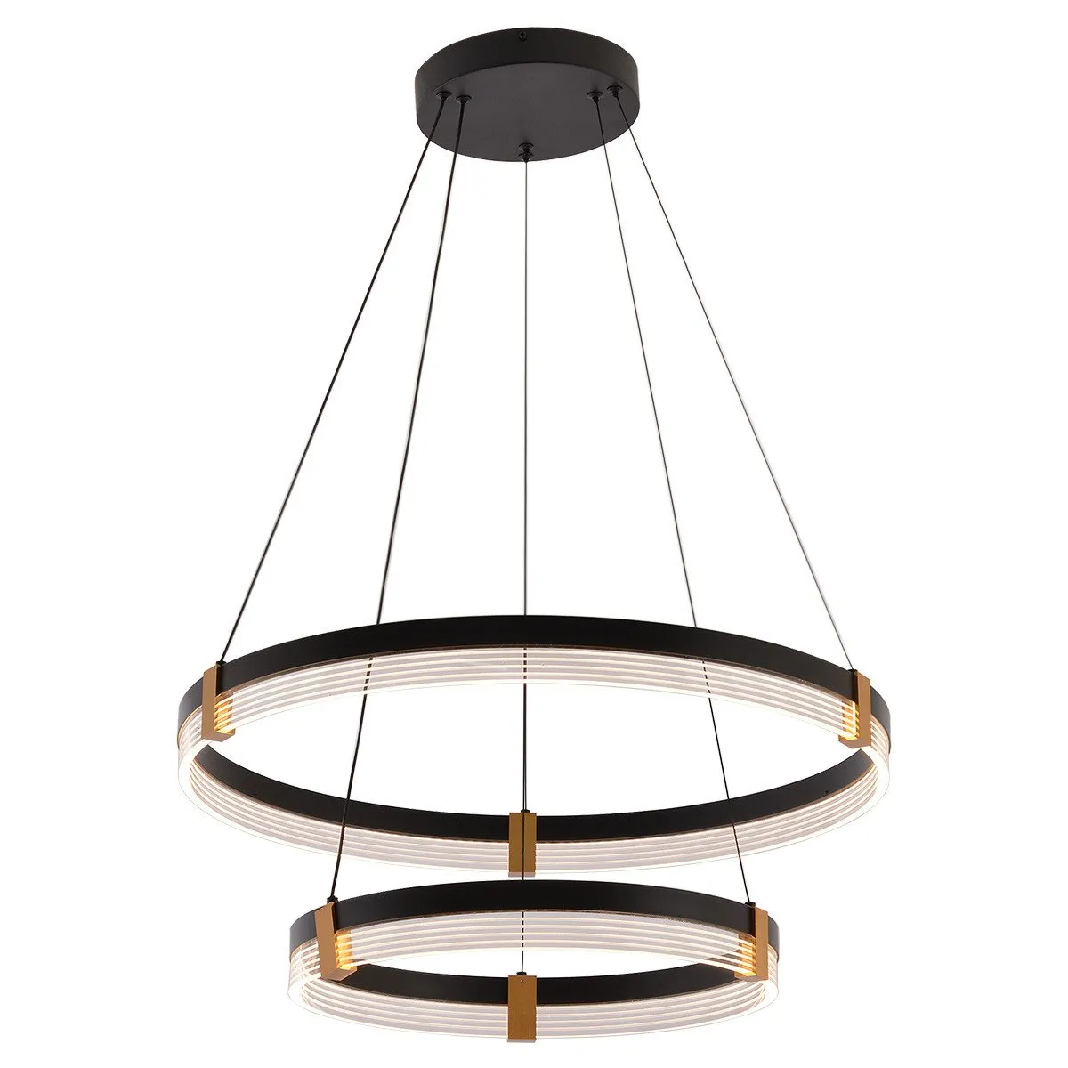 Lampa wisząca Plum 60 cm 40 cm czarno-transparentna LED CCT - obrazek 4