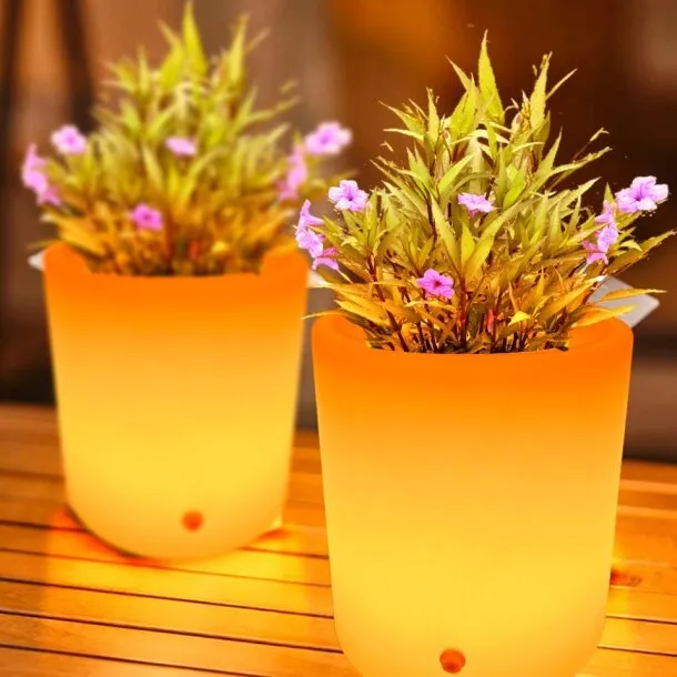 Lampa ogrodowa donica FLOWER POT S LED RGBW 16 kolorów 29 cm - obrazek 2