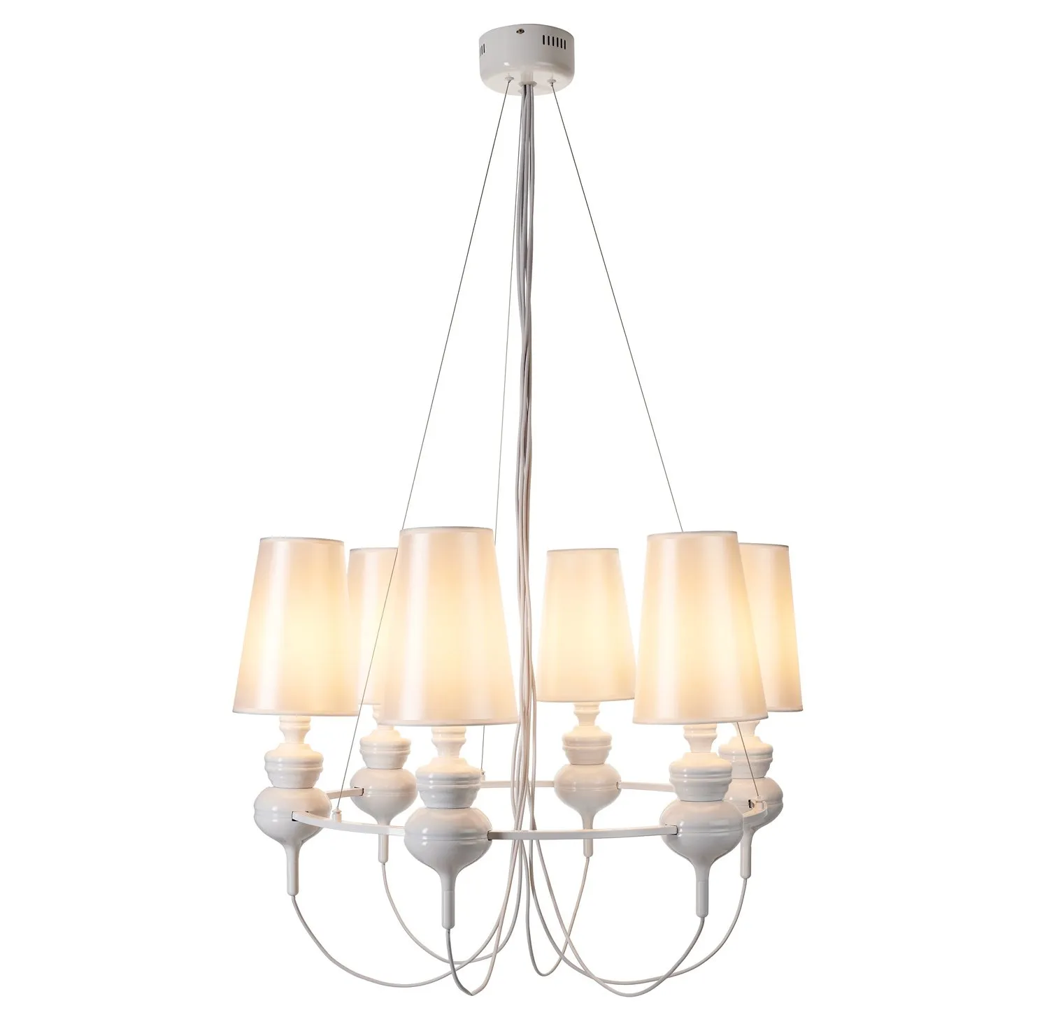 Lampa wisząca QUEEN-6 biała - obrazek 6