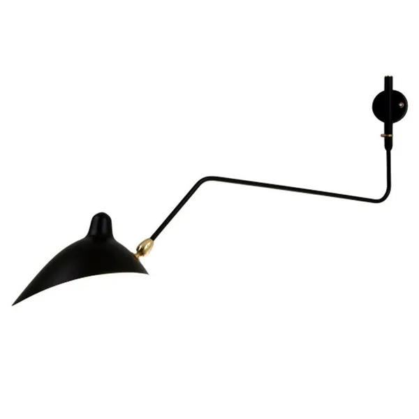 Lampa ścienna CRANE-1W 99 cm, czarna