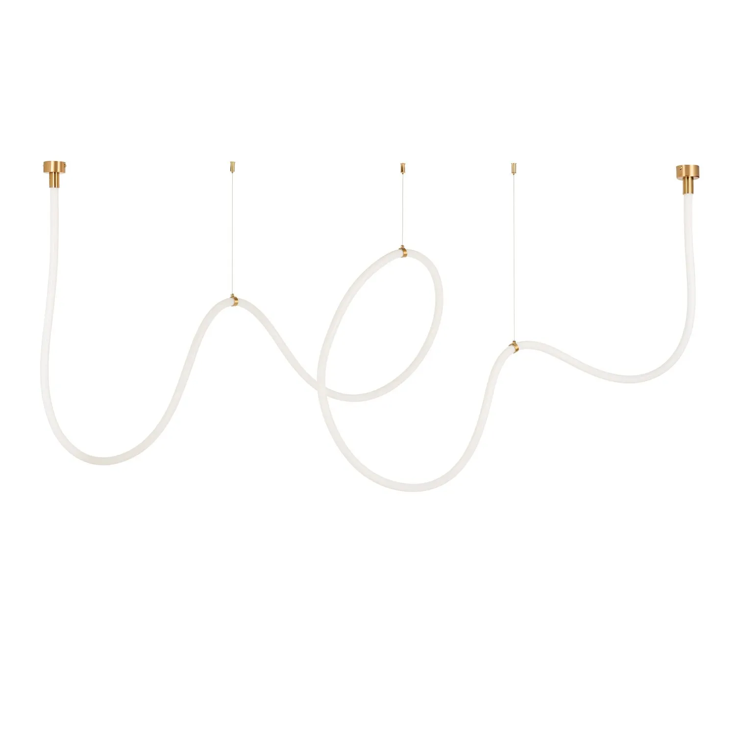 Lampa wisząca SNAKE LED wąż ledowy złota 500 cm - obrazek 2