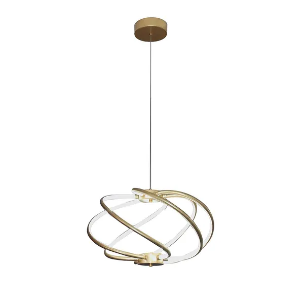 Lampa wisząca Kandor złota LED CCT
