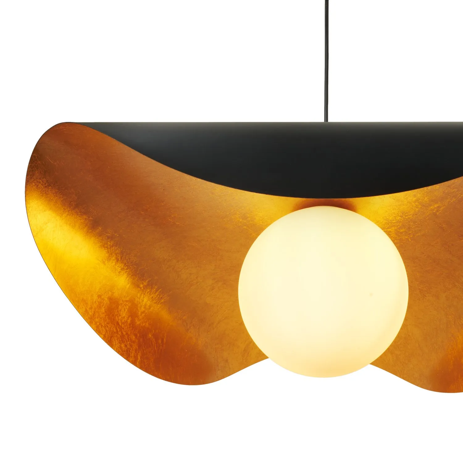 Lampa wisząca ENZO 80 cm - czarno złota - obrazek 7