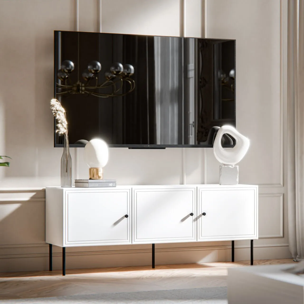 Komoda RTV LAZZO BIS 150 biały mat - obrazek 4
