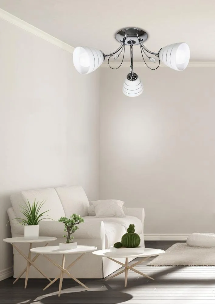 SIMPLI LAMPA WISZĄCA 3*40W E27 CHROM Z KRYSZTAŁKIEM+KLOSZ Z PASKIEM - obrazek 13